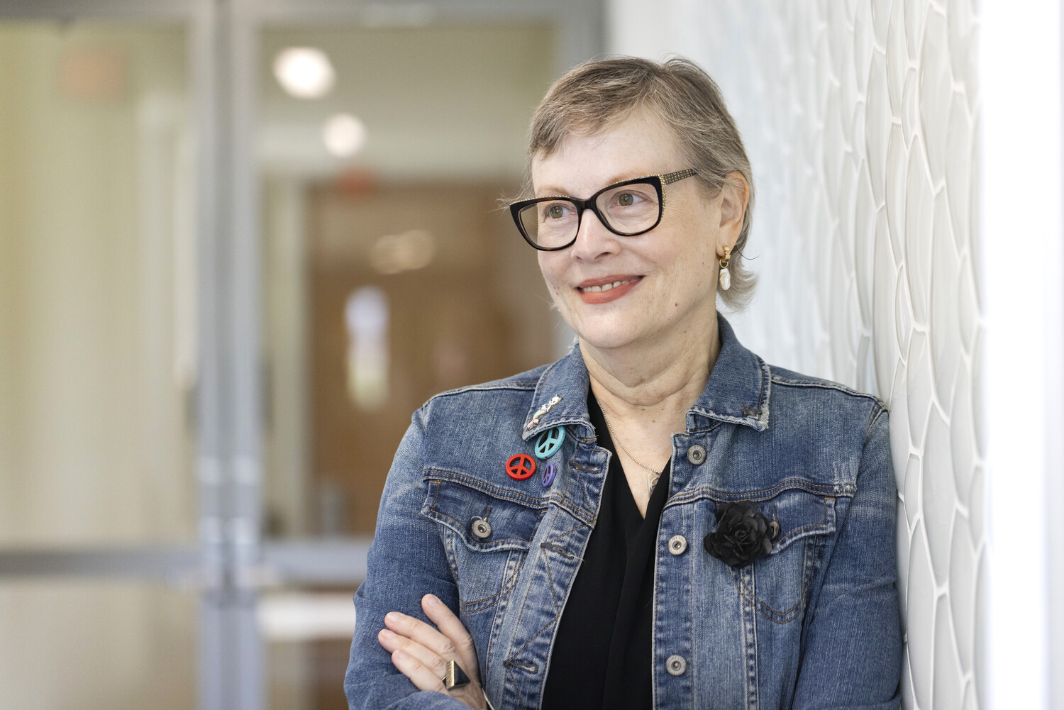 Carol Lange smiles