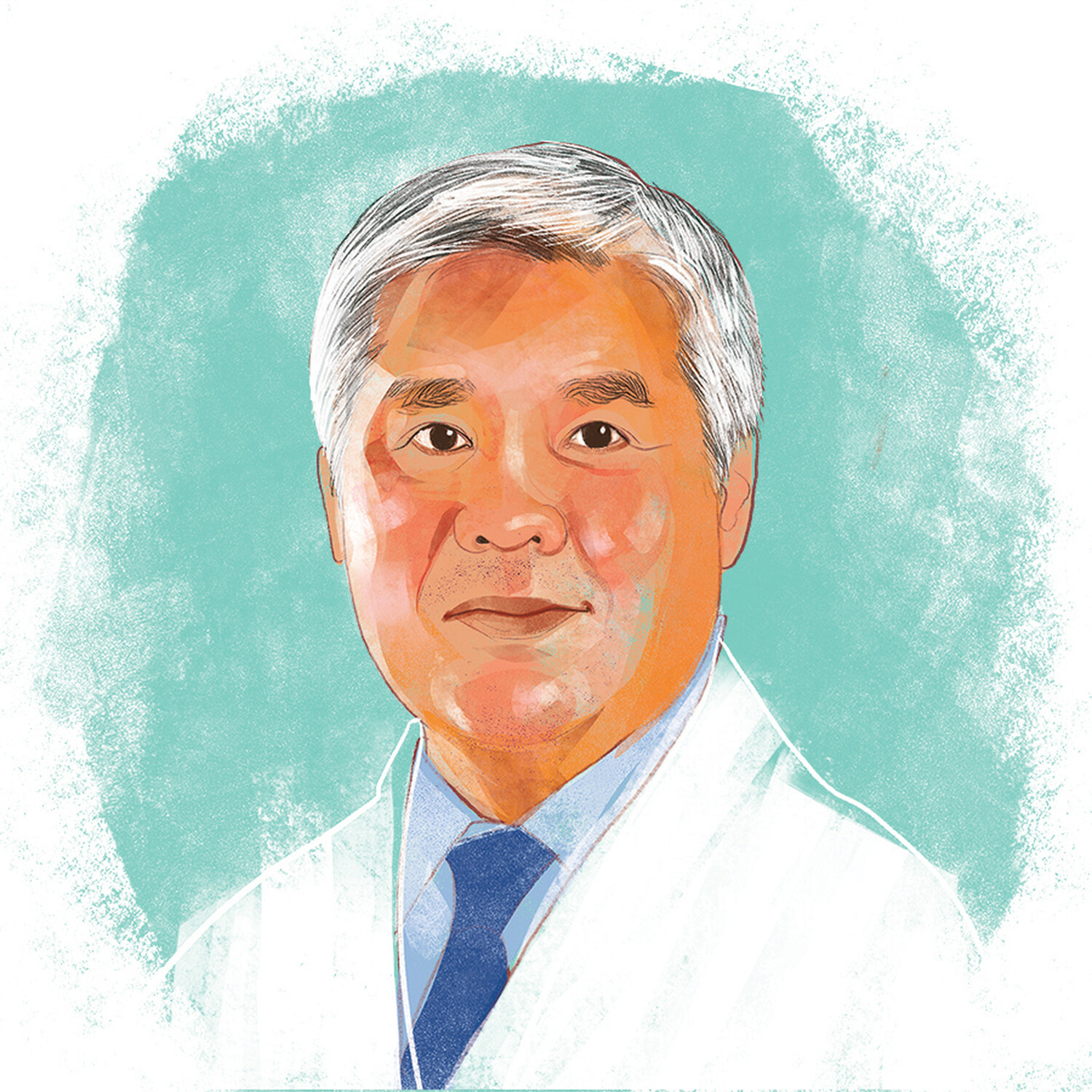 Illustration of Masonic Cancer Center director Douglas Yee, M.D.